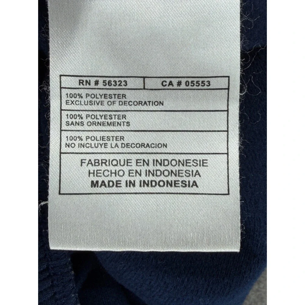 Nike Mens Navy Blue‎ White Striped Track Pants Large 133696 Zip Ankle Athletic
